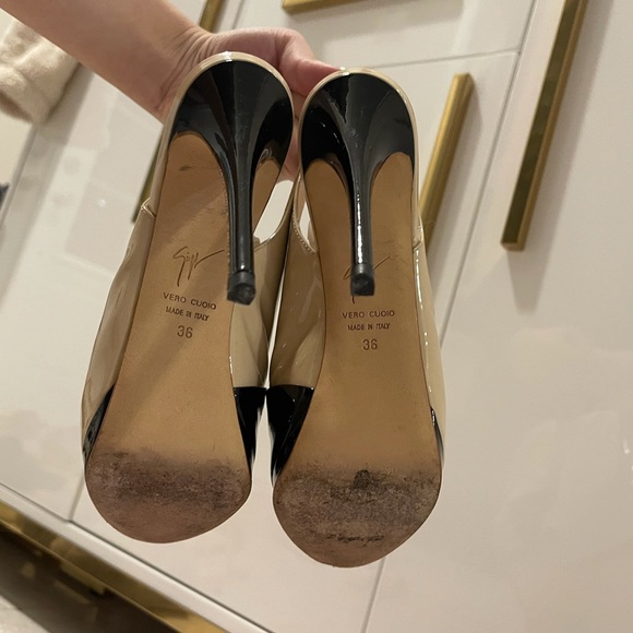 Authentic GIUSEPPE ZANOTTI sling back peep toe pump - Picture 6 of 10